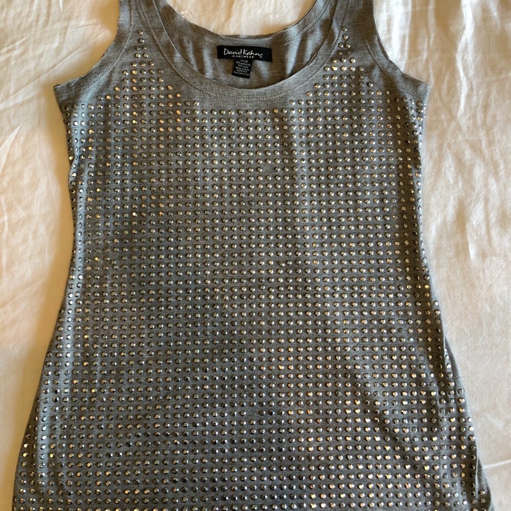 David Kahn Studded Jersey Tank